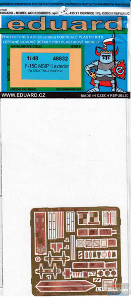 EDU48832 1:48 Eduard PE - F-15C MSIP II Eagle Exterior Detail Set (GWH kit)