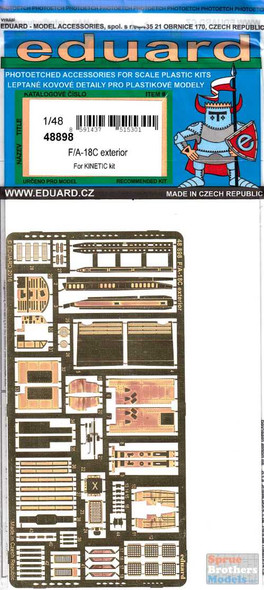 EDU48898 1:48 Eduard PE - F-18C Hornet Exterior Detail Set (KIN kit)