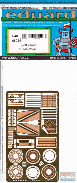EDU48921 1:48 Eduard PE - Su-34 Fullback Exterior Detail Set (HBS kit)