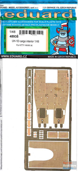 EDU48935 1:48 Eduard PE - UH-1D Huey Cargo Interior Detail Set (KTH kit)