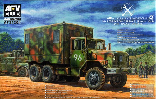 AFV35304 1:35 AFV Club M-109A3/M-185A3 2.5 Ton 6x6 Shop Van