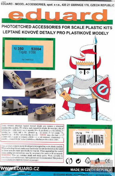 EDU53004 1:350 Eduard PE - Tirpitz Detail Set (TAM kit)