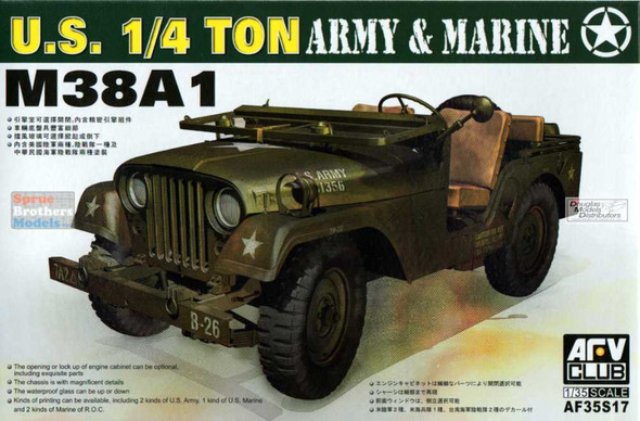 AFV35S17 1:35 AFV Club US Army & Marine M38A1C 1/4 ton Jeep