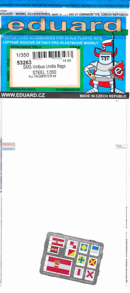 EDU53263 1:350 Eduard PE - SMS Viribus Unitis Flags [STEEL] (TRP kit)