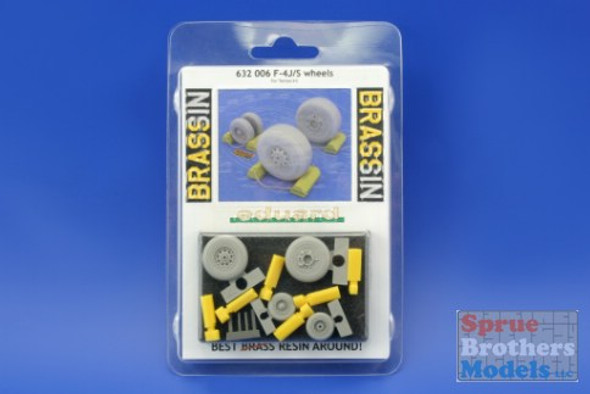 EDU632006 1:32 Eduard Brassin F-4J F-4S Phantom II Wheels Set (TAM kit) #632006