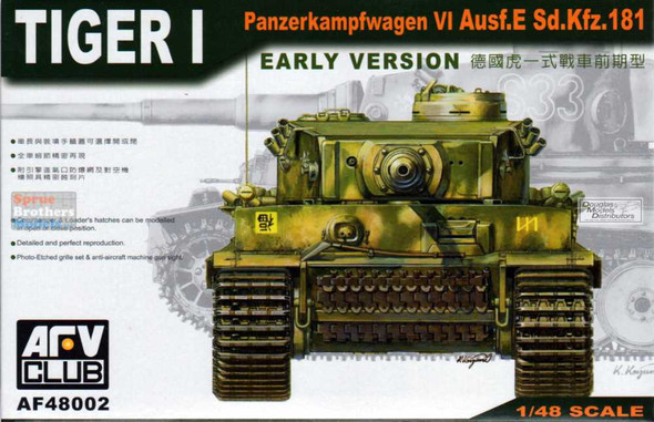 AFV48002 1:48 AFV Club Tiger I Panzerkampfwagen VI Sd.Kfz.181 Early