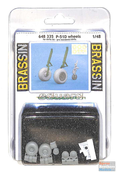 EDU648335 1:48 Eduard Brassin P-51D Mustang Wheels (AFX kit)