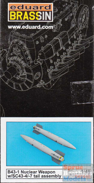 EDU648448 1:48 Eduard Brassin B43-1 Nuclear Weapon with SC-43-4/-7 Tail Assembly