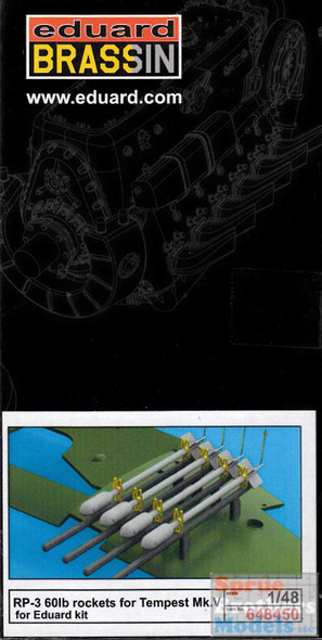 EDU648450 1:48 Eduard Brassin RP-3 60lb Rockets for Tempest Mk.V (EDU kit)