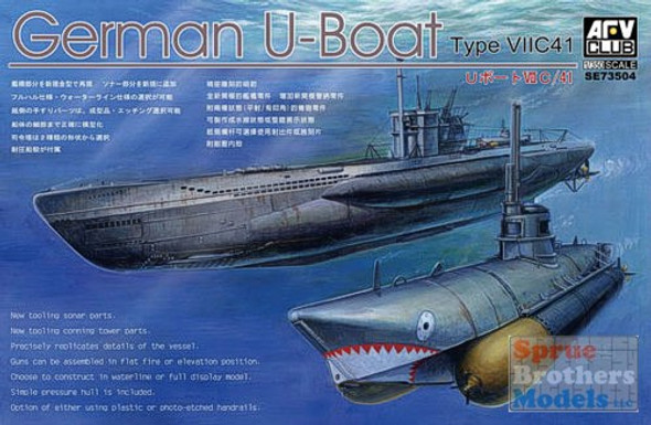 AFV73504 1:350 AFV Club German U-Boat Type VII C/41 #73504