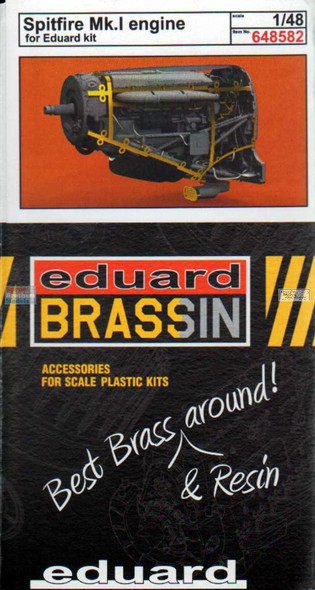 EDU648582 1:48 Eduard Brassin Spitfire Mk.I Engine Set (EDU kit)