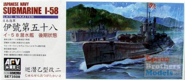 AFV73508 1:350 AFV Club Japanese Navy Submarine I-58 Late Version w/ Kaiten #73508