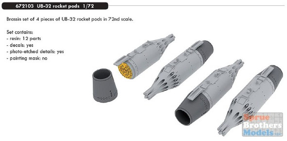 EDU672103 1:72 Eduard Brassin UB-32 Rocket Pod Set