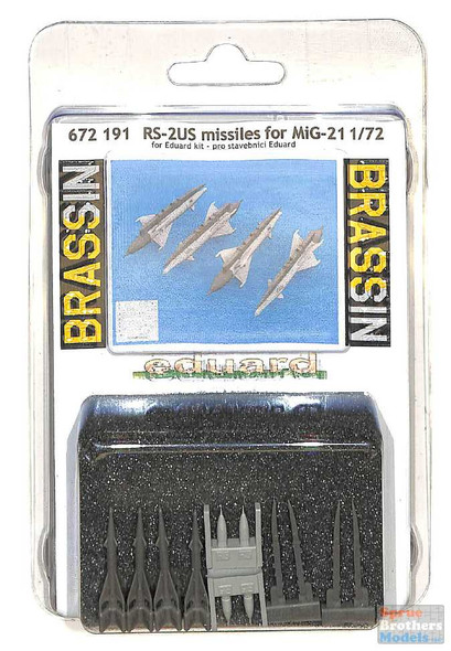 EDU672191 1:72 Eduard Brassin RS-2US Missiles for MiG-21 (EDU kit)