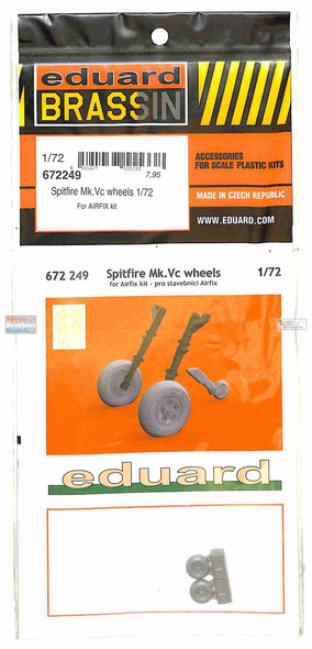 EDU672249 1:72 Eduard Brassin Spitfire Mk.Vc Wheels (AFX kit)