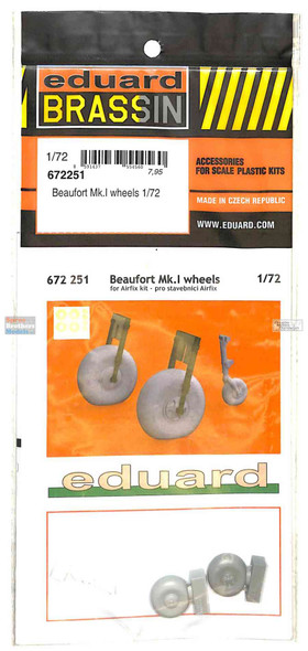 EDU672251 1:72 Eduard Brassin Beaufort Mk.I Wheels (AFX kit)