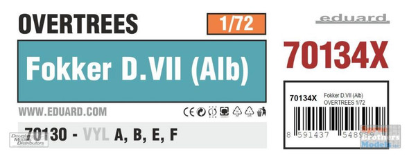 EDU70134X 1:72 Eduard Fokker D.VII (Alb) OVERTREES