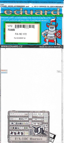EDU73306 1:72 Eduard Color PE - F-18C Hornet Detail Set (ACA kit)