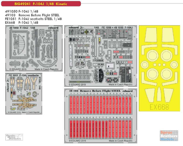 EDUBIG49241 1:48 Eduard BIG ED F-104J Starfighter Color PE Super Set (KIN kit)