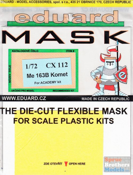 EDUCX112 1:72 Eduard Mask - Me 163B Komet (ACA kit) #CX112