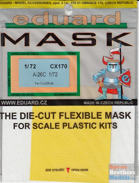 EDUCX170 1:72 Eduard Mask - A-26C Invader (ITA kit) #CX170