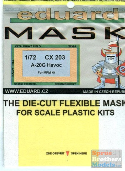 EDUCX203 1:72 Eduard Mask - A-20G Havoc (MPM kit) #CX203