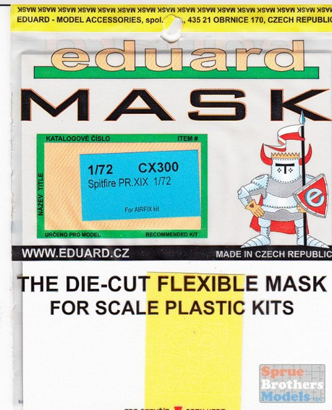 EDUCX300 1:72 Eduard Mask - Spitfire PR Mk XIX (AFX kit) #CX300