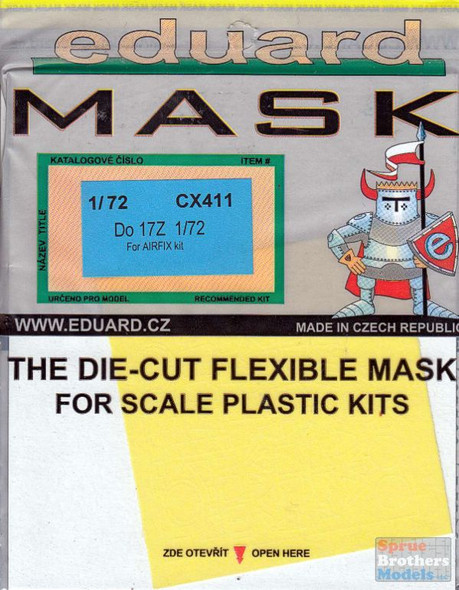 EDUCX411 1:72 Eduard Mask - Do 17Z (AFX kit)