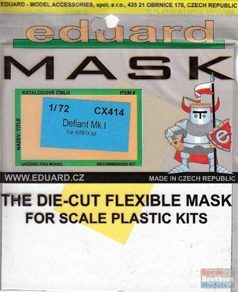 EDUCX414 1:72 Eduard Mask - Defiant Mk.I (AFX kit)