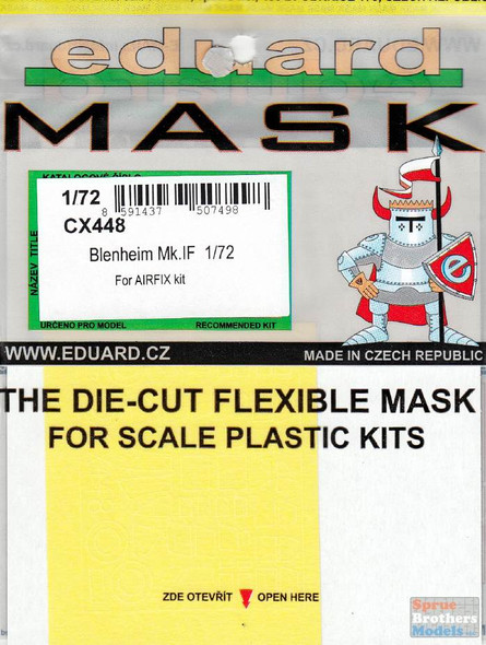 EDUCX448 1:72 Eduard Mask - Blenheim Mk.IF (AFX kit)