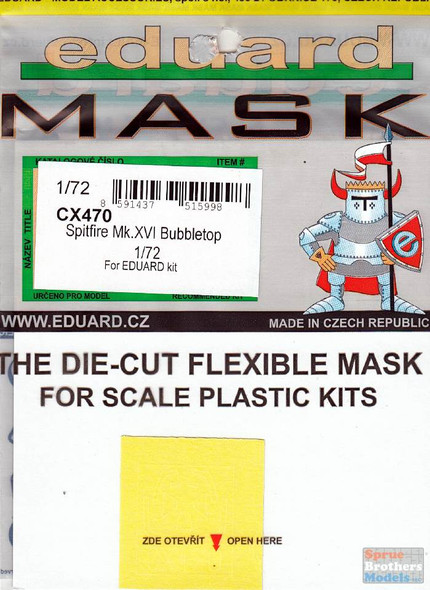 EDUCX470 1:72 Eduard Mask - Spitfire Mk.XVI Bubbletop (EDU kit)