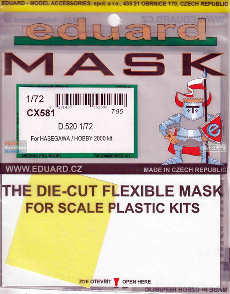 EDUCX581 1:72 Eduard Mask - D.520 (HAS kit)