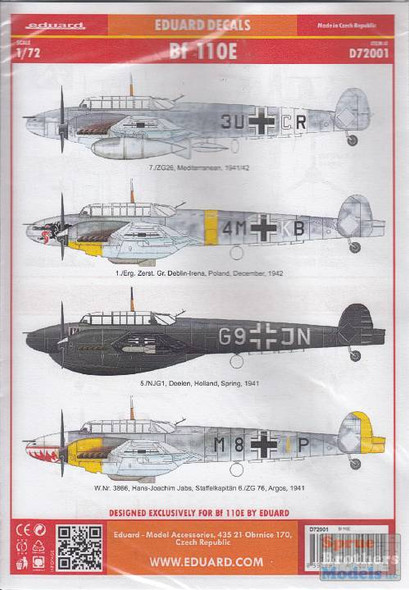 EDUD72001 1:72 Eduard Decals - Bf 110E