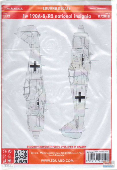 EDUD72018 1:72 Eduard Decals - Fw 190A-8/R2 National Insignia