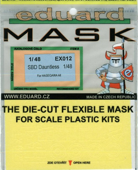 EDUEX012 1:48 Eduard Mask - SBD Dauntless (HAS kit) #EX012