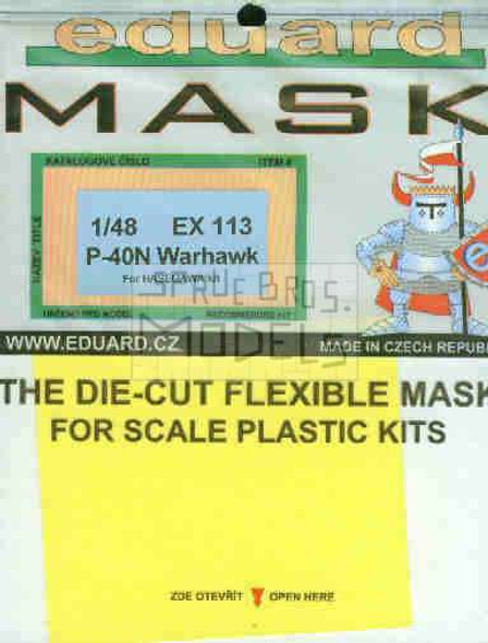 EDUEX113 1:48 Eduard Mask - P-40N Warhawk (HAS kit) #EX113