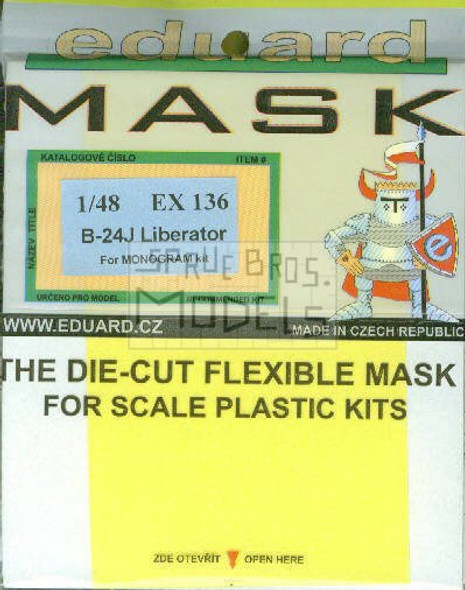 EDUEX136 1:48 Eduard Mask - B-24J Liberator (REV kit) #EX136