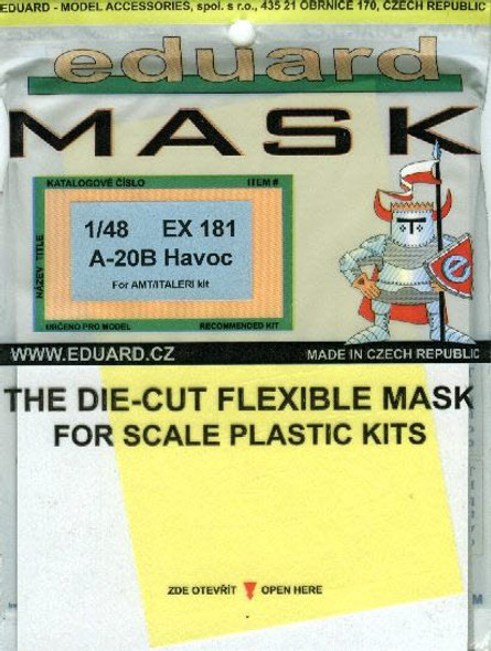 EDUEX181 1:48 Eduard Mask - A-20B Havoc (AMT/ITA kit) #EX181