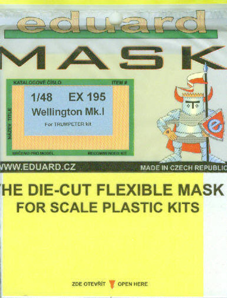 EDUEX195 1:48 Eduard Mask - Wellington Mk 1(TRP kit) #EX195