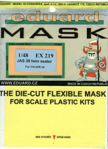 EDUEX219 1:48 Eduard Mask - JAS 39 Twin Seater (ITA kit) #EX219