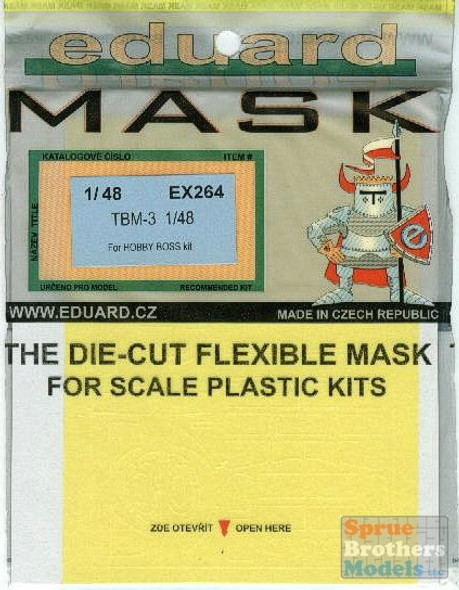 EDUEX264 1:48 Eduard Mask - TBM-3 (HBS kit) #EX264