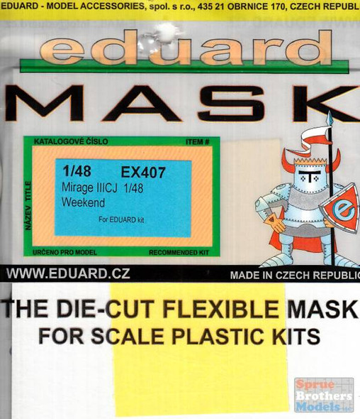 EDUEX407 1:48 Eduard Mask - Mirage IIICJ Weekend Edition (EDU kit)