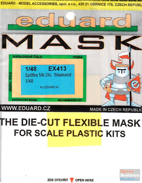 EDUEX413 1:48 Eduard Mask - Spitfire Mk IXc Weekend Edition (EDU kit)