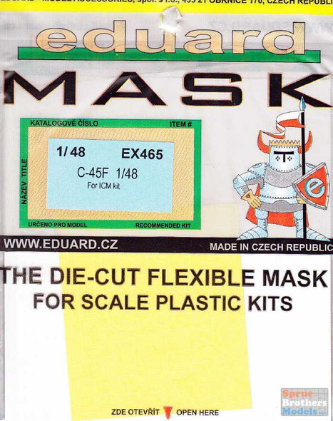 EDUEX465 1:48 Eduard Mask - C-45F Expeditor (ICM kit)