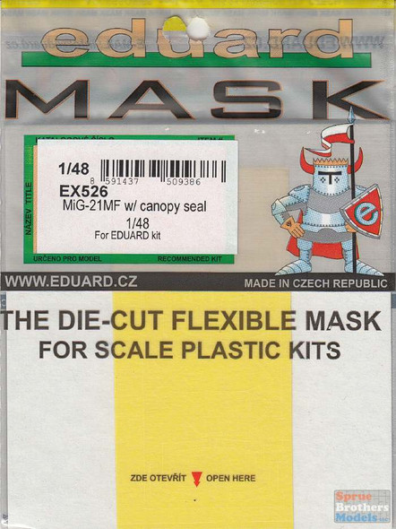 EDUEX526 1:48 Eduard Mask - MiG-21MF Fishbed with Canopy Seal (EDU kit)