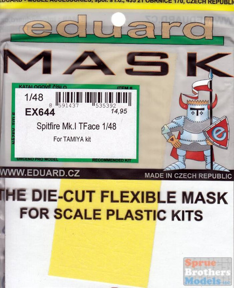 EDUEX644 1:48 Eduard Mask - Spitfire Mk.I TFace (TAM kit)