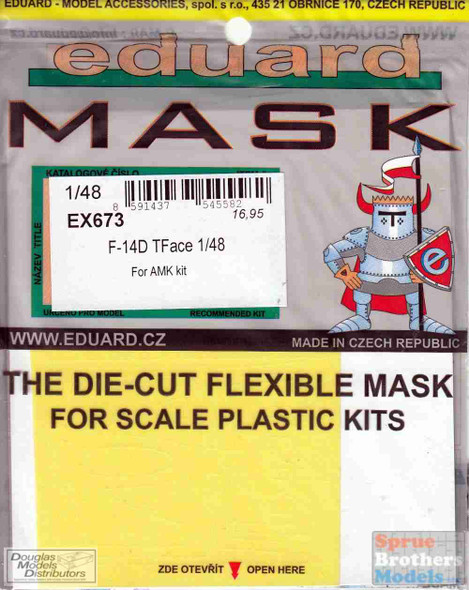 EDUEX673 1:48 Eduard Mask - F-14D Tomcat TFace (AMK kit)