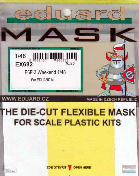 EDUEX682 1:48 Eduard Mask - F6F-3 Hellcat Weekend (EDU kit)