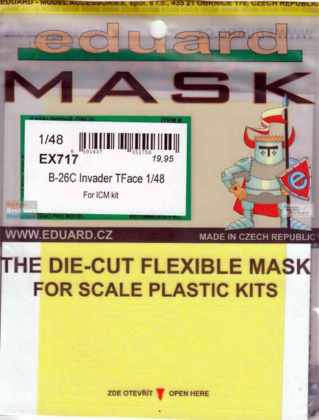 EDUEX717 1:48 Eduard Mask - A-26C Invader TFace (ICM kit)