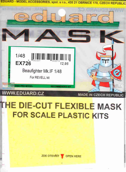 EDUEX726 1:48 Eduard Mask - Beaufighter Mk. IF (REV kit)